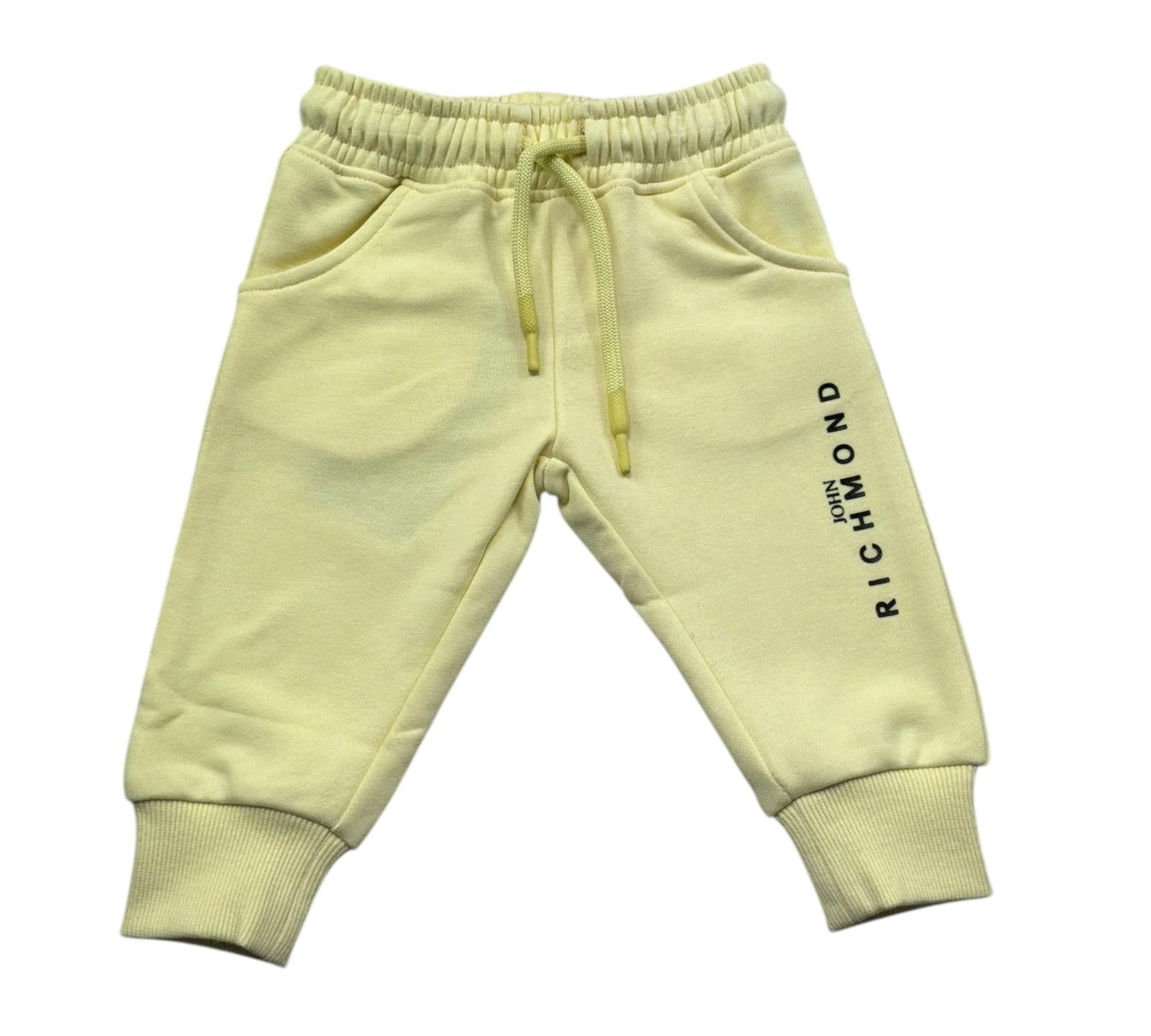 John Richmond Pantalone Tuta Tinta Unita con Logo per Neonato RIP26003PA GIALLO JOHN RICHMOND 