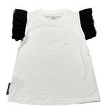 John Richmond T-Shirt tinta unita con Stampa E Rouches Bianco per Bambina RGP23070TS BIANCO JOHN RICHMOND 
