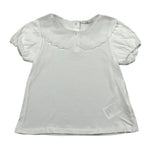 M+E' T-Shirt tinta unita con Colletto Bianco per Bambina UE1773XX BIANCO M+E' 