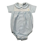 Babidu Pagliaccetto Mezza Manica Tinta Unita per Neonato 31330 AZZURRO BABIDU 