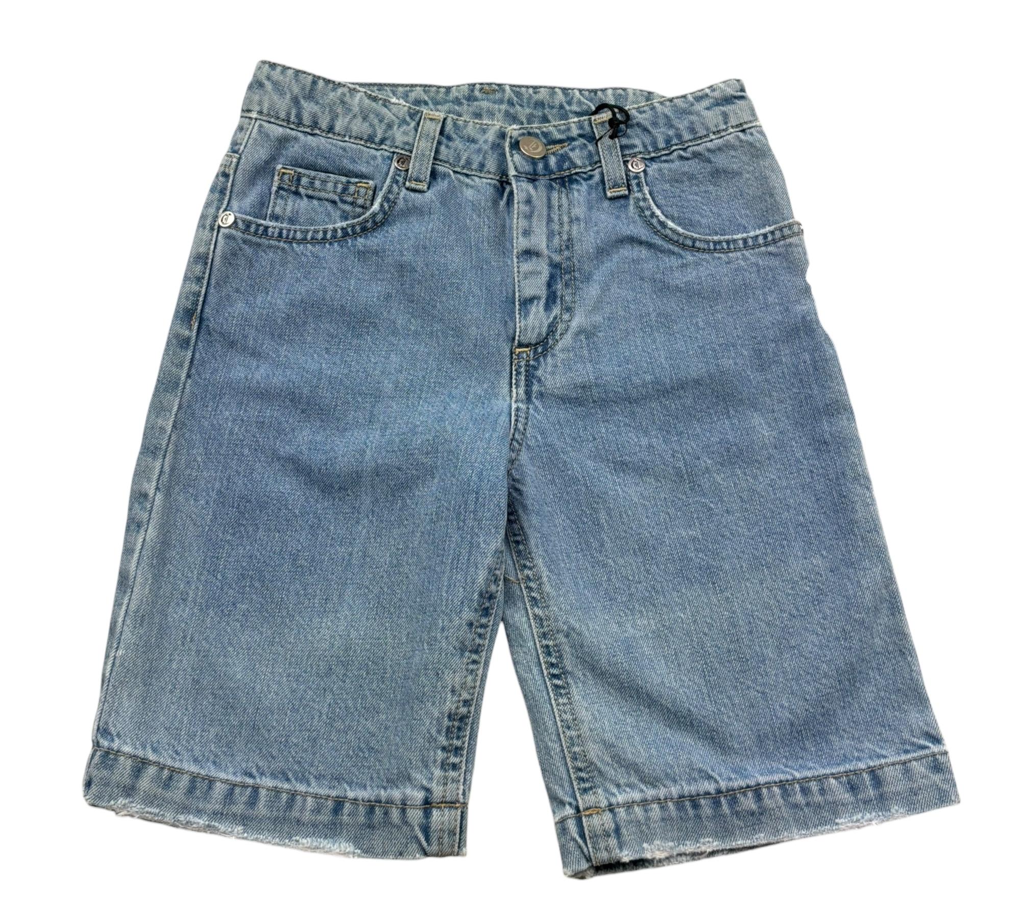 Trussardi Bermuda Tinta Unita In Denim per Bambino JBP26164BE BLU TRUSSARDI 