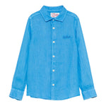 Saint Barth Camicia Manica Lunga Tinta Unita per Bambino AGN00010 TIFFANY SAINT BARTH 