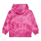 Maison Margiela Felpa Con Cappuccio Tinta Unita Con Fantasia Sfumatura Fuxia Per Bambina