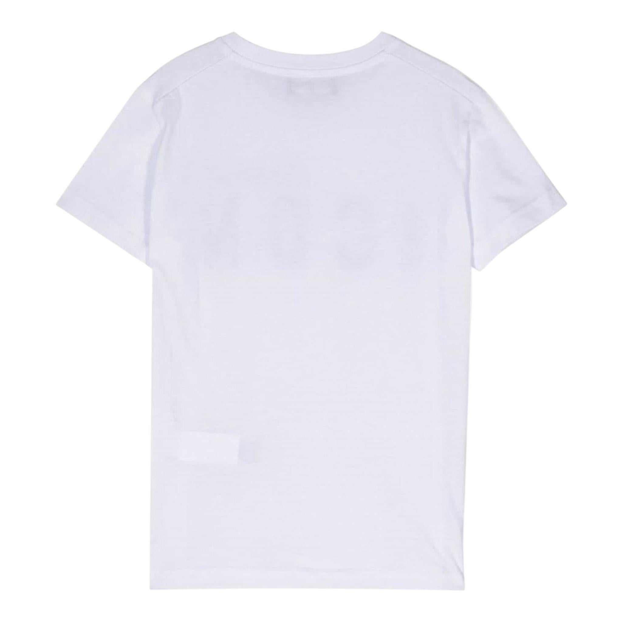 Dsquared2 T-Shirt Girocollo Tinta Unita con Stampa per Neonato DQ2968 BIANCO DSQUARED2 