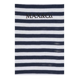 Max Mara T-Shirt Girocollo Fantasia A Righe con Logo per Bambina MX0162 BIANCO/BLU MAX MARA 