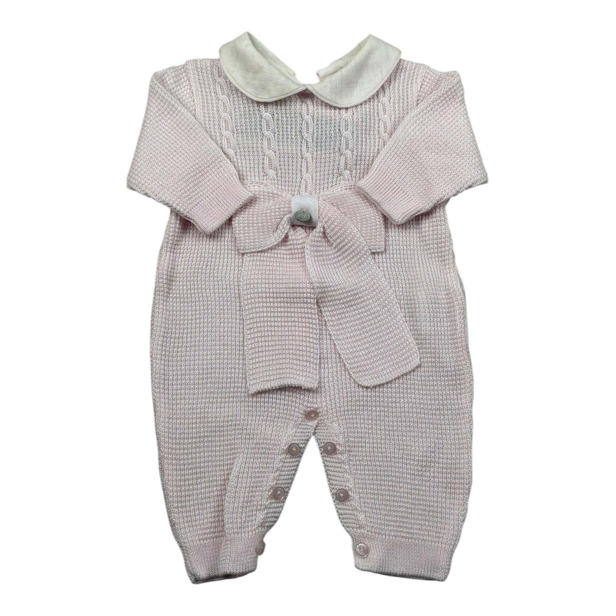 Marlu' Tutina Manica Lunga Tinta Unita per Neonata EP2410 ROSA MARLU' 