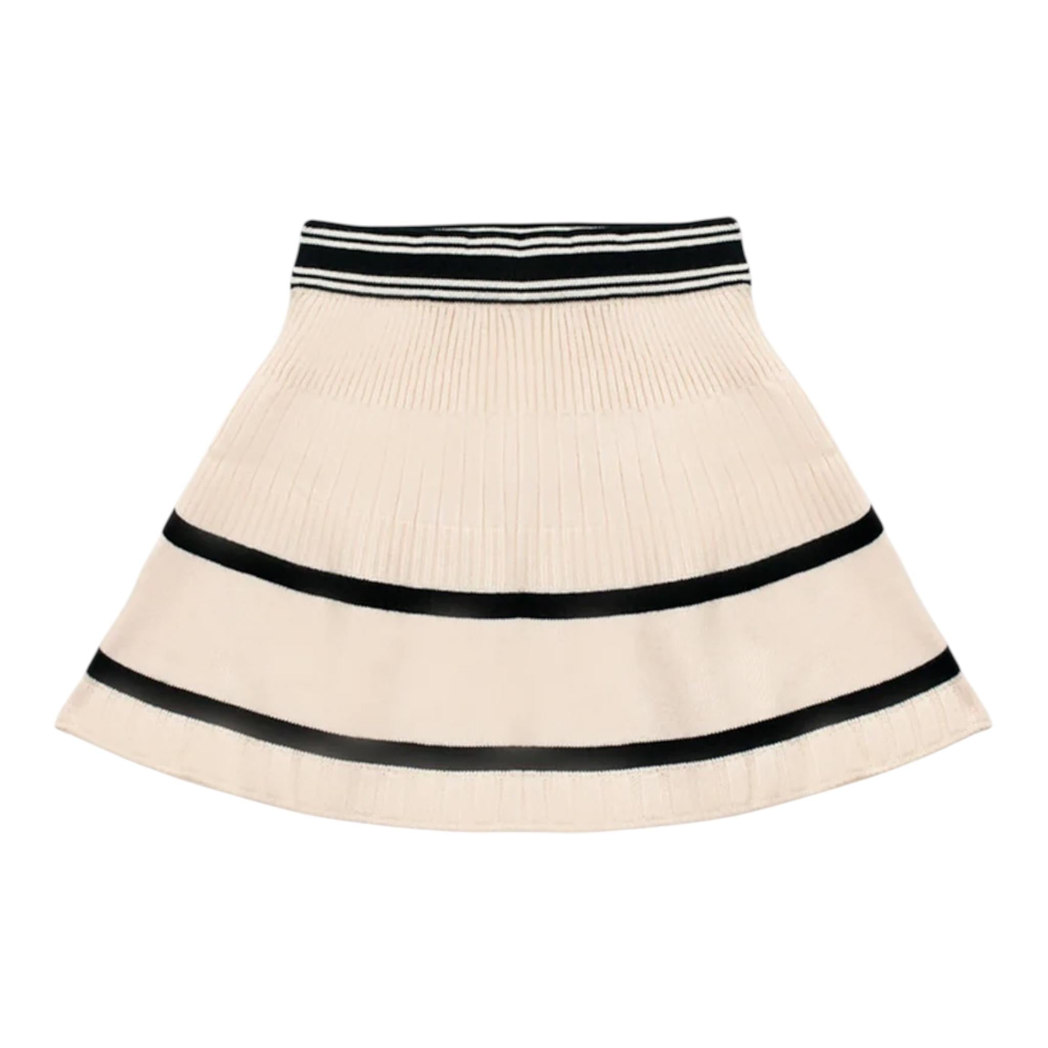 ELISABETTA FRANCHI gonna tinta unita con brillantini Avorio per Bambina EFGO161 AVORIO ELISABETTA FRANCHI 