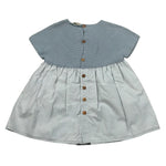 Wedoble Abito Mezza Manica Fantasia A Righe per Neonata V2404404R AZZURRO POLVERE WEDOBLE 