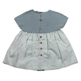 Wedoble Abito Mezza Manica Fantasia A Righe per Neonata V2404404R AZZURRO POLVERE WEDOBLE 