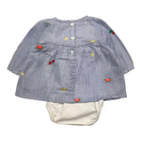 Name.It Camicia Modello Body Bicolore Con Fantasia Azzurro Per Neonata