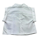 Marc Ellis Camicia Mezza Manica Tinta Unita con Logo per Bambina JMJSH01176X BIANCO MARC ELLIS 