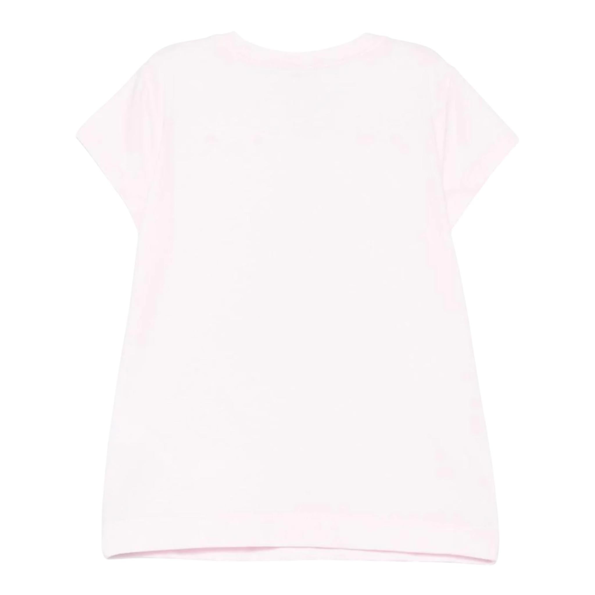 Monnalisa T-Shirt Girocollo Tinta Unita con Stampa per Bambina 11E622 BIANCO MONNALISA 