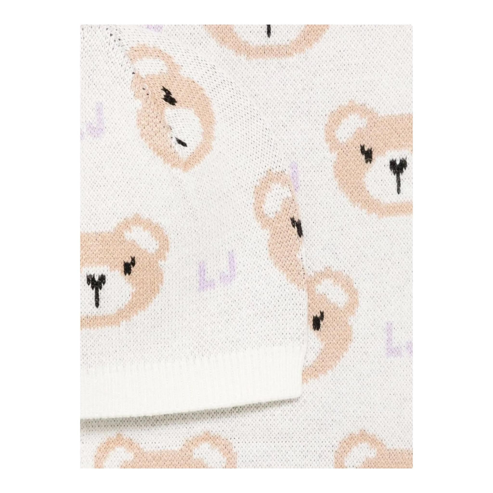 LIU JO set cappello sciarpa tinta unita con orsi Panna per Neonata HF4053 PANNA LIU JO 