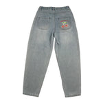 Moschino Jeans Tinta Unita con Girovita Regolabile per Bambina HDP06W AZZURRO MOSCHINO 