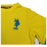 U.S. Polo Assn T-Shirt Girocollo Tinta Unita con Logo per Neonato US41554 GIALLO U.S. POLO ASSN 
