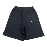 Marni Bermuda In Tuta Tinta Unita Con Stampa Nero Per Bambino