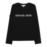 MICHAEL KORS shirt girocollo tinta unita con stampa Nero per Neonata R30138 NERO MICHAEL KORS 