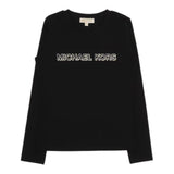MICHAEL KORS shirt girocollo tinta unita con stampa Nero per Neonata R30138 NERO MICHAEL KORS 