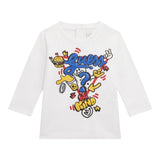 GUESS shirt girocollo tinta unita con stampa Bianco per Neonato N4YI13K8HM4NX BIANCO GUESS 