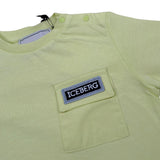 Iceberg T-Shirt Girocollo Tinta Unita con Stampa per Neonato TSICE5103BXX VERDE ICEBERG 