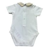 Le Bebe Body Mezza Manica Tinta Unita con Colletto per Neonato LBB5279 BIANCO LE BEBE 