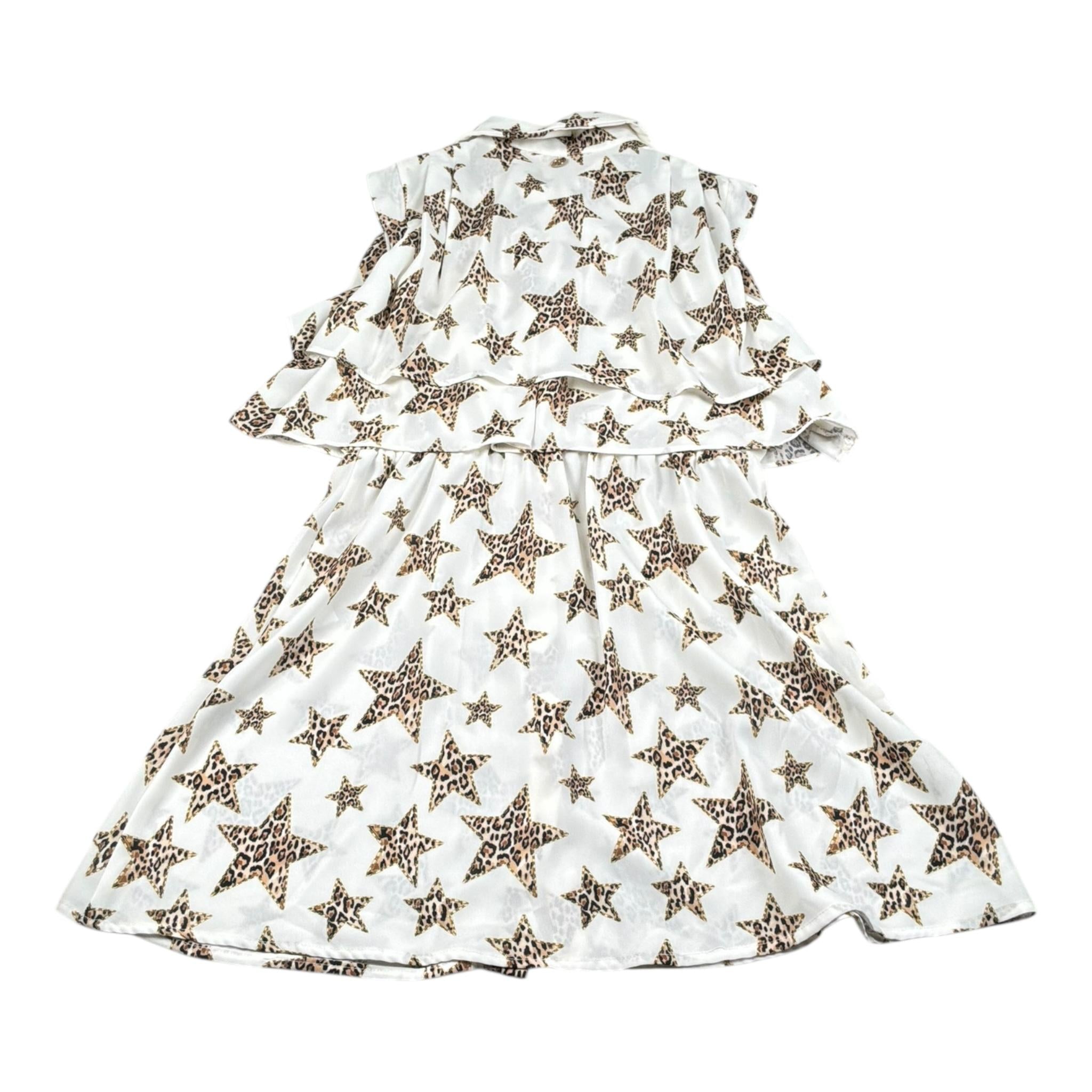 Relish Abito Tinta Unita con Stampa Stelle per Bambina RGP2409009008 PANNA RELISH 