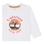 TIMBERLAND shirt girocollo tinta unita con logo Bianco per Bambino T60255J BIANCO TIMBERLAND 