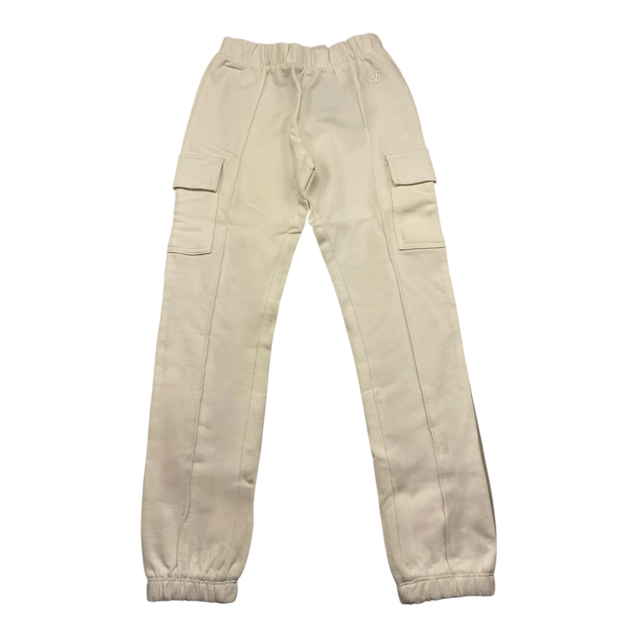 FUN & FUN pantalone tuta tinta unita con logo Bianco per Bambina FJPT000009 BIANCO FUN & FUN 