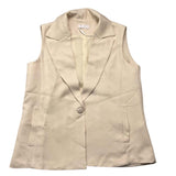 Fun &amp; Fun Beige einfarbige Weste für Mädchen