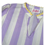 Il Gufo Abito Mezza Manica Stampa Fantasia A Righe per Bambina JUMEIRAX LILLA IL GUFO 