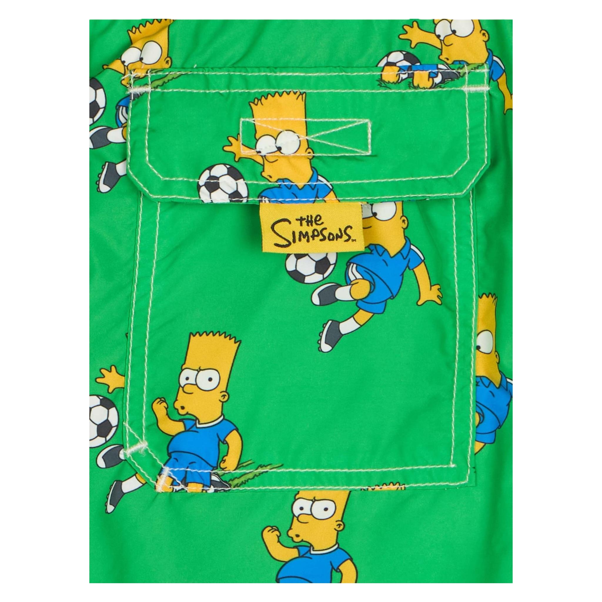 Saint Barth Costume Tinta Unita con Stampa Bart per Bambino BARTSOCCER VERDE SAINT BARTH 