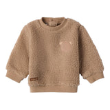MINI BANDA felpa teddy tinta unita girocollo   Beige per Neonato 3A616 BEIGE MINI BANDA 