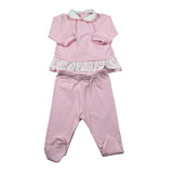 Baby Vip Completo 2 Pezzi Shirt-Ghettina Tinta Unita per Neonata T3827 ROSA BABY VIP 