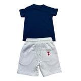 Trussardi Completo 2 Pezzi T-Shirt-Bermuda per Neonato TIP26008CJ BIANCO/BLU TRUSSARDI 