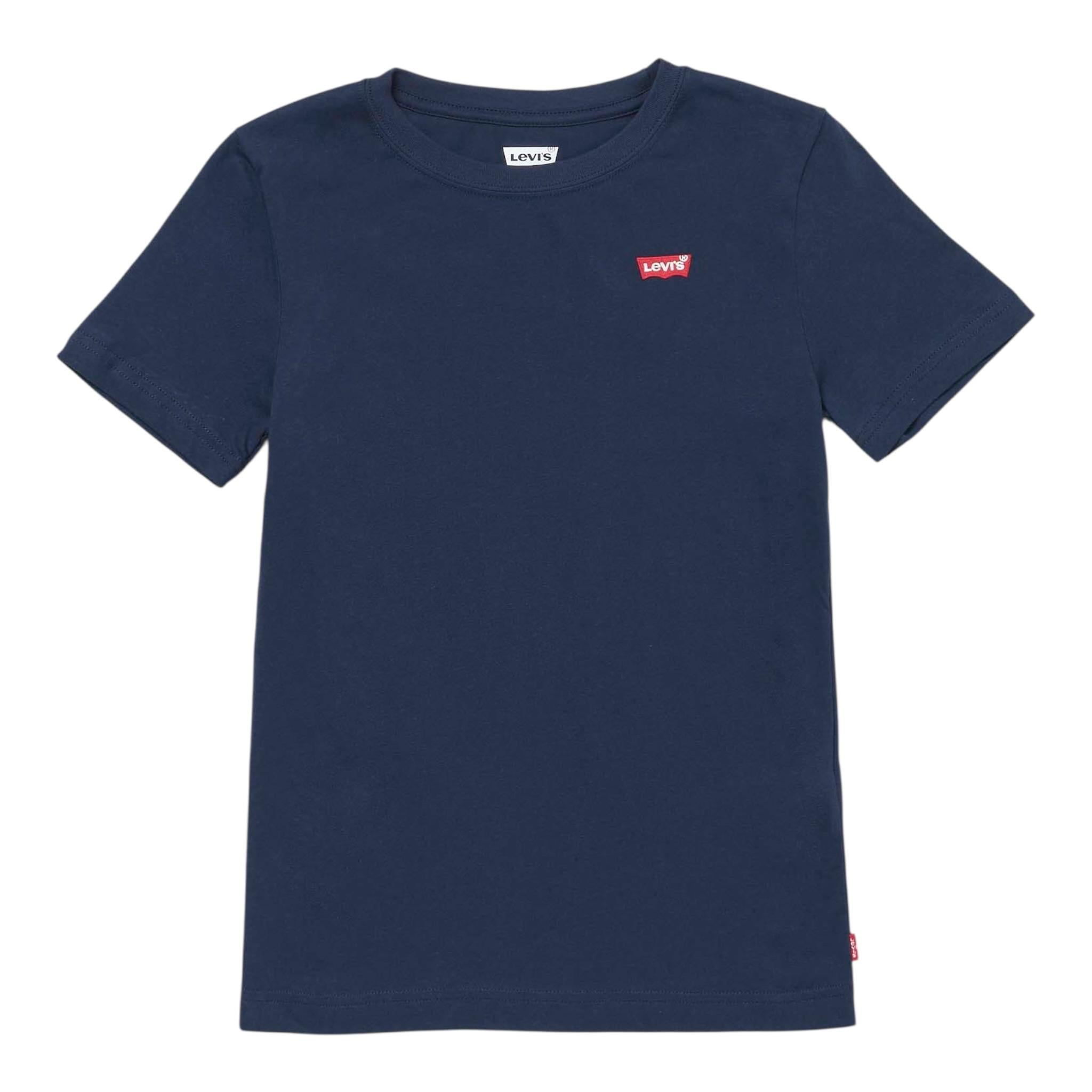 Levi'S T-Shirt Girocollo Tinta Unita con Logo per Bambino 9EA100 BLU LEVI'S 