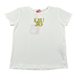 Liu Jo T-Shirt Girocollo tinta unita con Paillettes Bianco per Bambina GA5018XXXXX BIANCO LIU JO 