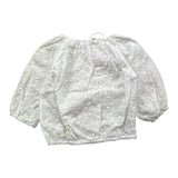 Bamboom+Babies Top Tinta Unita Traforato Mezza Manica Bianco per Neonata