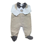 Isabel & Martinez Tutina Manica Lunga Bicolore per Neonato IM25N498 BEIGE ISABEL & MARTINEZ 