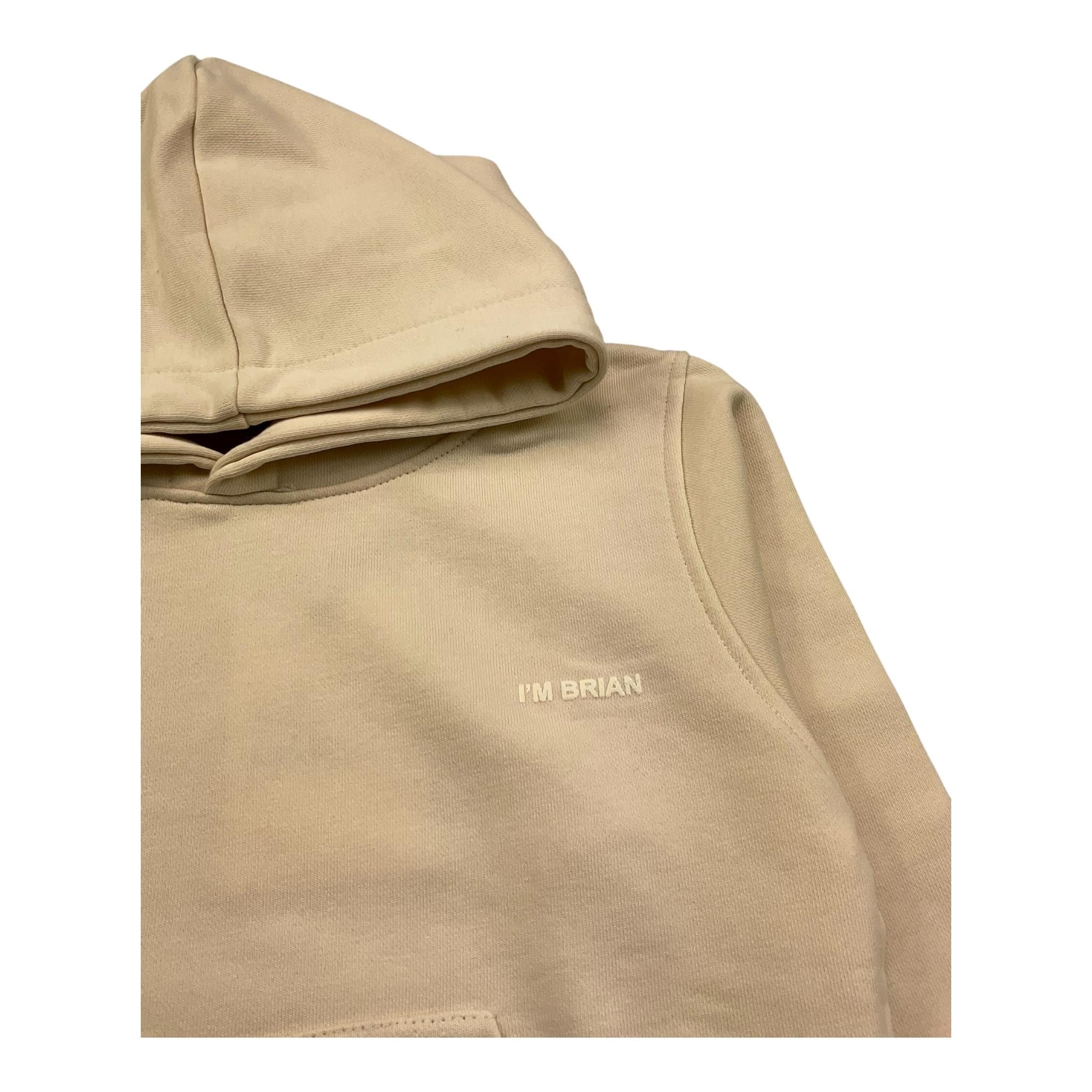 I'M Brian Felpa Chiusa con Cappuccio Tinta Unita per Bambino F3333J AVORIO I'M BRIAN 