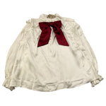 LA STUPENDERIA camicia manica lunga tinta unita cn fiocco in contrasto Bianco per Bambina TJCM48J BIANCO LA STUPENDERIA 