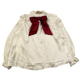 LA STUPENDERIA camicia manica lunga tinta unita cn fiocco in contrasto Bianco per Bambina TJCM48J BIANCO LA STUPENDERIA 