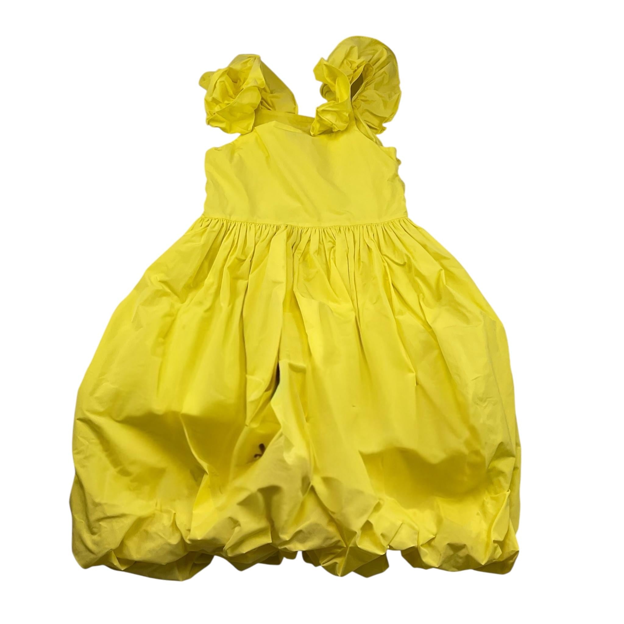 Twinset Abito Giromanica Tinta Unita per Bambina 231GJ2Q52 GIALLO TWINSET 
