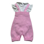 I Delfi Completo 2 Pezzi Camica-Salopette per Neonata 25P5049 ROSA I DELFI 