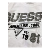 GUESS shirt girocollo tinta unita con stampa in contrasto Bianco per Neonato N4BI11I3Z4 BIANCO GUESS 