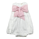 Bear Pagliacetto Tinta Unita con Fiocco per Neonata PCC3 BIANCO BEAR 