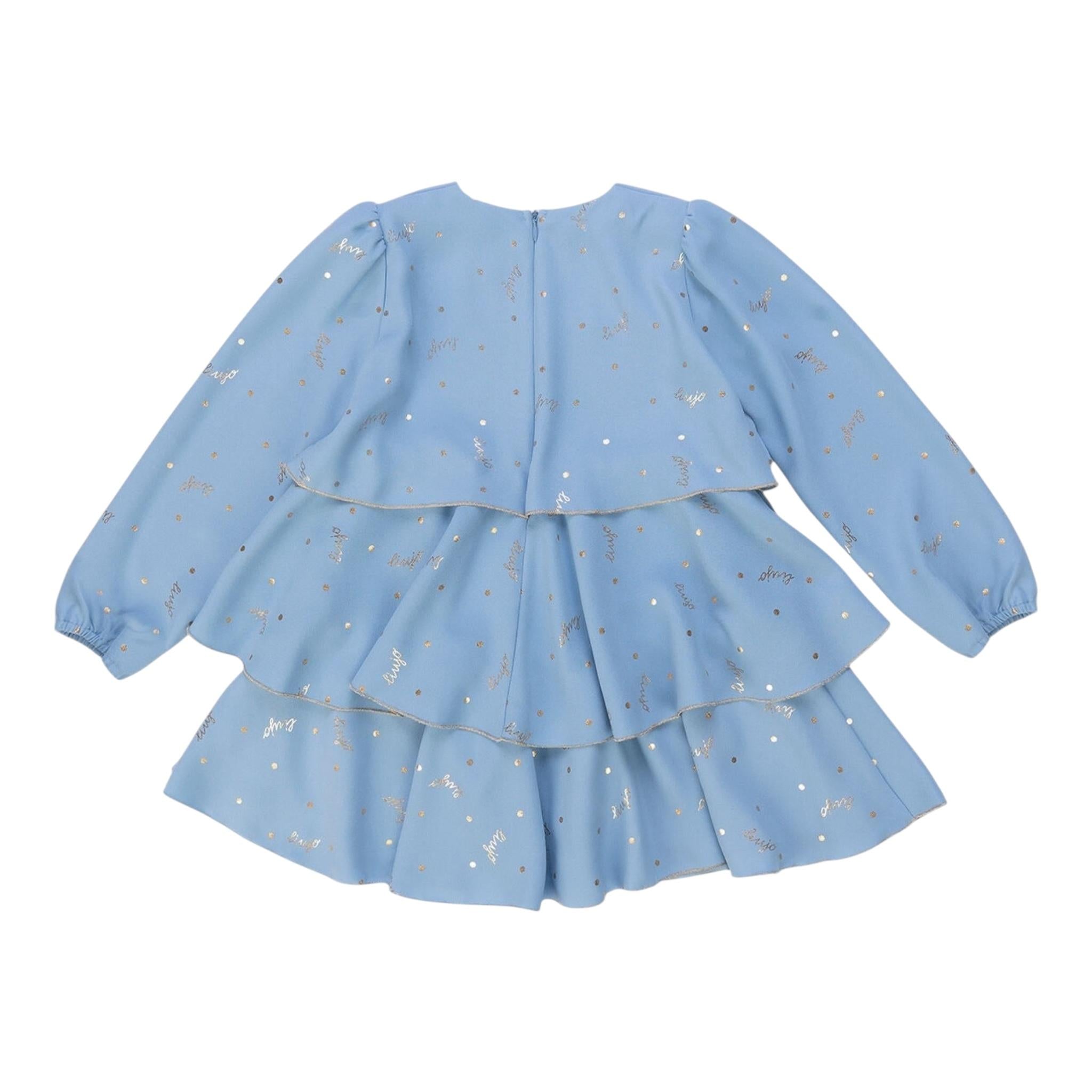 Liu Jo Abito Tinta Unita con Stampa per Bambina KF4048 AZZURRO LIU JO 