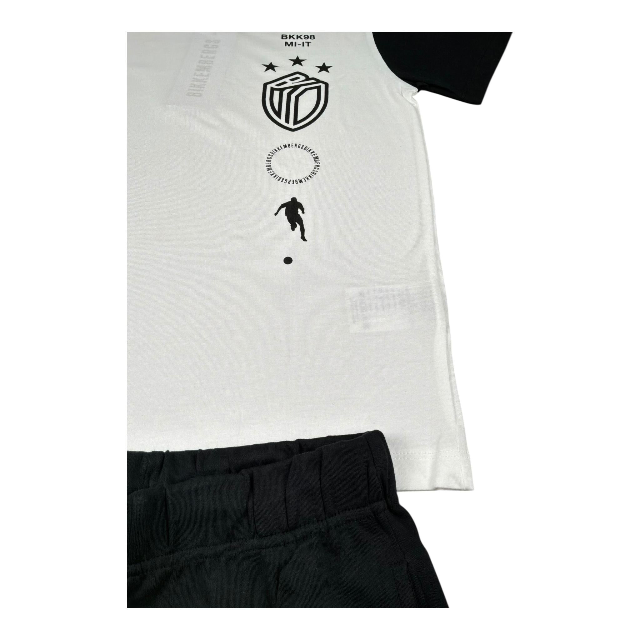 Bikkembergs Completo 2 Pezzi T-Shirt-Bermuda per Bambino BK3227X BIANCO/NERO BiKKEMBERGS 