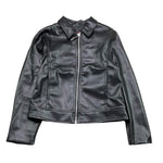 Pinko Giubbino Tinta Unita con Zip In Ecopelle per Bambina F3PIBGJK222 NERO PINKO 