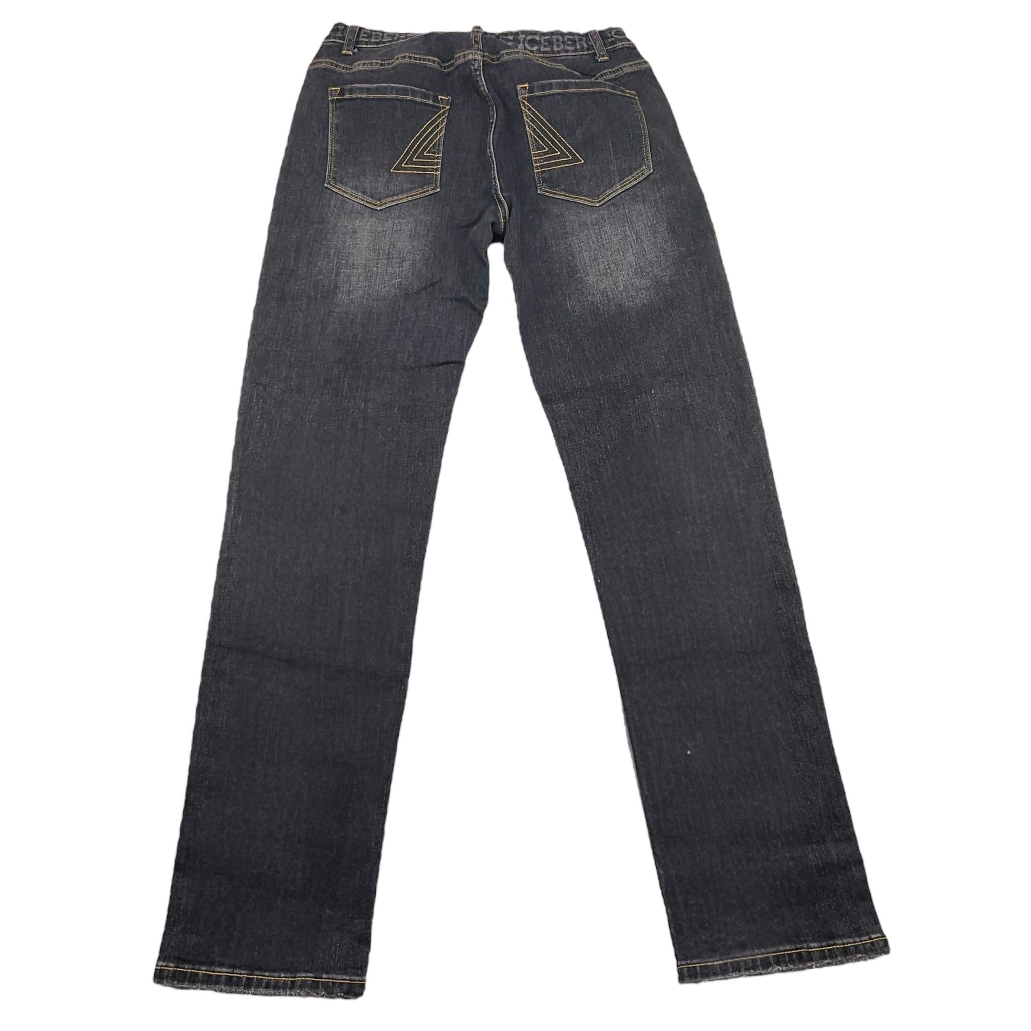 ICEBERG jeans tinta unita con girovita regolabile Nero per Bambino PTICE5306J NERO ICEBERG 