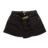 PINKO short tinta unita con cintura logo Nero per Bambina F4PIJGST002 NERO PINKO 
